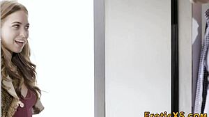 petite teen 18+ rides shlong and drips cum