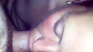 sg sucking on cock jg in a casual homemade blowjob scene