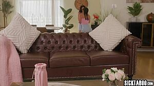 two horny sitters got fucked by a horny milf and hot lesbians in a wild threesome