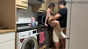 Stepfather Eats Pussy And Fucks Hard While On Phone With Boyfriend, Creampie