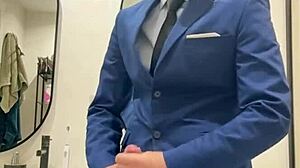 Hot Daddy Jerking Off Busts Thick Load Outdoors