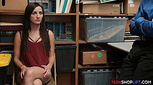 teen thief with big natural tits busted by security