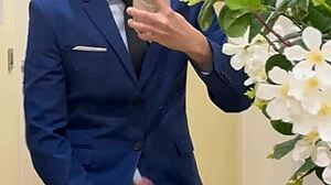 Hot Daddy Jerking Off Busts Thick Load Outdoors