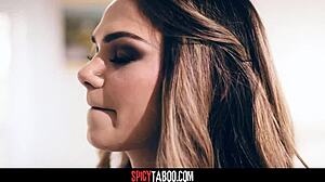 Pervert Stepdaddy Shows His Teen 18+ Stepdaughter How Big Is His Cock