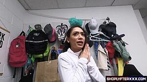 Reverend's girl steals porn to learn sex, security guard pounds tight pussy