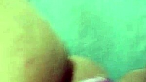 pov busty young girl touches her juicy pussy in minnie shorts, moaning while fingering intensely