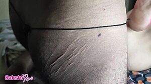 In the bedroom, the village girl gets her big desi pussy and anal rubbed passionately