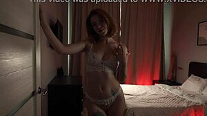 Crystal white teases with solo masturbation