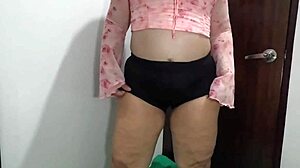 The Perfect Sexy Big Ass Of My Chubby Latina Mother-In-Law Shaking In Panties Before Bed