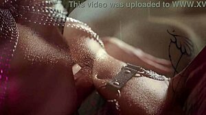 Crystal white teases with solo masturbation