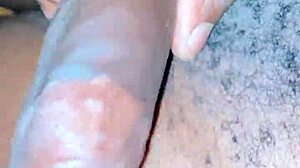 Kingtaiza strokes his big black cock solo in homemade masturbation session