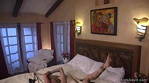 busty alt blonde caned and banged in bdsm