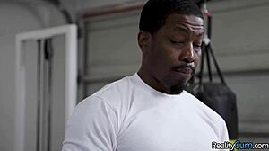 Crushed Under Black Muscular Stepdad's Huge Cock