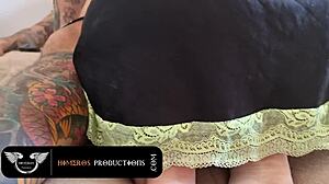 Getting a hot blowjob in the middle of the afternoon from the naughty little 18+ house