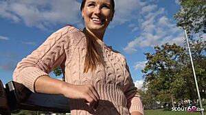 German scout picks up czech teen for casting