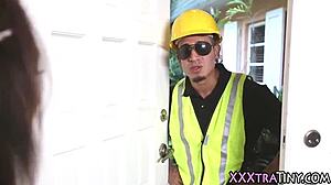 Petite Teen Receives Facial Outdoors