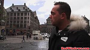 i saw this amsterdam prostitute getting cum all over her tits