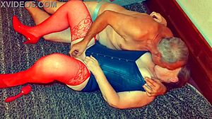 Granny Blue Fingers And Dicks Me To Orgasm.