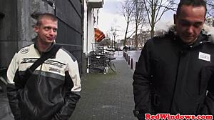 i saw this amsterdam prostitute getting cum all over her tits