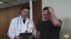 Busty blonde nurse gets her juicy ass drilled by the hung doctor until he cums in the hospital.