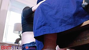 hot british nurse gets spitroasted by two patients