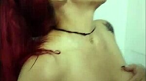 Behind scenes of threesome in shower