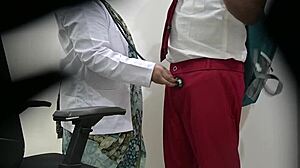 lady doctor is checking a school student's dick in the hospital, and it's getting exciting 😏