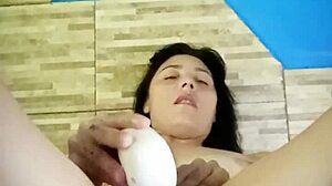venezuelan with big hairy pussy masturbates to orgasm