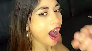 Latina Teen Sucks Boss's Cock Hard for Facial Finish