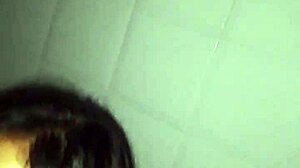 girl sucking cock in bathroom