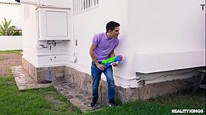 i got my stepmom all wett