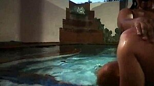 I hit my buddys old lady in the pool!