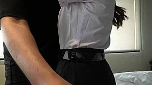 Horny Thai Amateur Fucks Cute Chubby Girl In Uniform