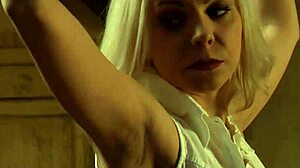 i feel so submissive as the tied up lesbian taking big strapon from dominant mistress