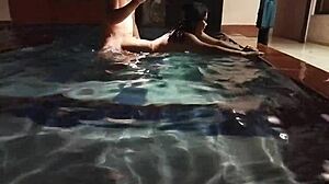 I hit my buddys old lady in the pool!