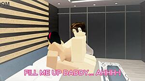 couple fucking passionately in roblox game