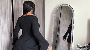 Sayafit tempts boyfriend with butt plug and squirting