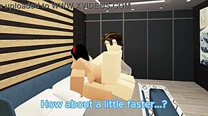couple fucking passionately in roblox game
