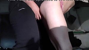 Lesbian strapon rubs pussy then fucks hard in multiple positions with spanking