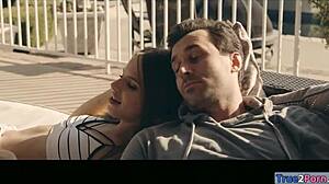 Popstar takes big cock deepthroat and pussy fucking in group interracial scene