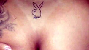 safada tatuada engolindo meu pau no anal amador