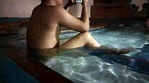 I hit my buddys old lady in the pool!