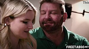 freaky neighbors exploiting teen eliza eves in threesome fuck