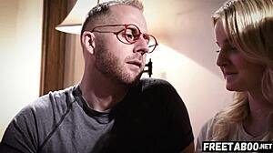 freaky neighbors exploiting teen eliza eves in threesome fuck