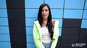 Real teen savannah sixx gets fucked during porn casting interview