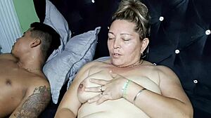 Horny Mother-In-Law Masturbates Intensely Next To Me