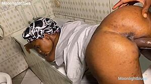 So this lucky plumber had one-time sex with her in the bathroom