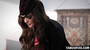 Flight Attendant Seduces Married Guy With Intense Blowjob And Pussy Licking