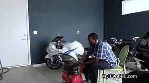 bbc between big boobies for fixing her car 😏