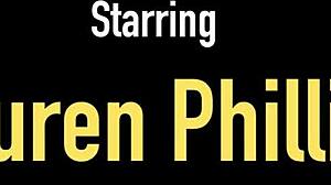 Lauren Phillips fingers her big pussy lips seductively